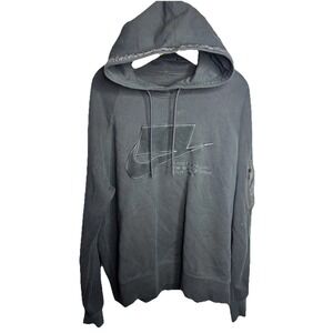 Nike Y2K NSW Pullover Hoodie Blank Logo Mens Size M Streetwear Rare